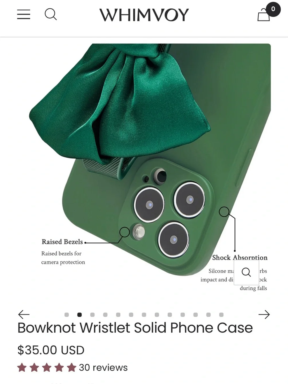 Bowknot Wristlet Phone Case 13 Pro Max Emerald